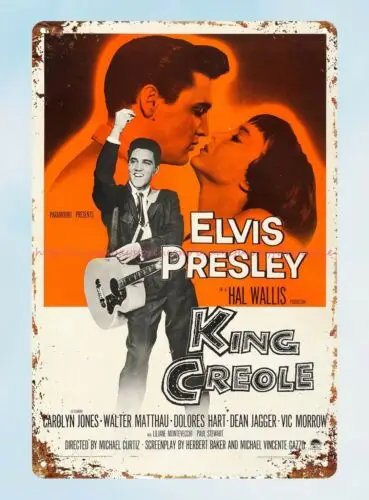 King Creole rock roll  1958 metal tin sign old reproductions