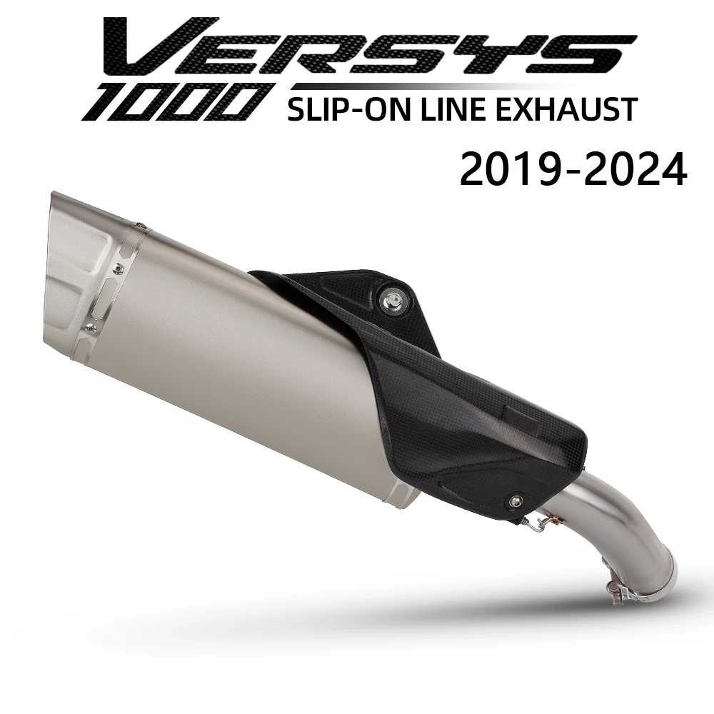 

Slip On Line For Kawasaki Versys 1000 VERSYS1000 2019-2024 Motorcycle Exhaust System Escape Moto R1 Muffler Middle Pipe