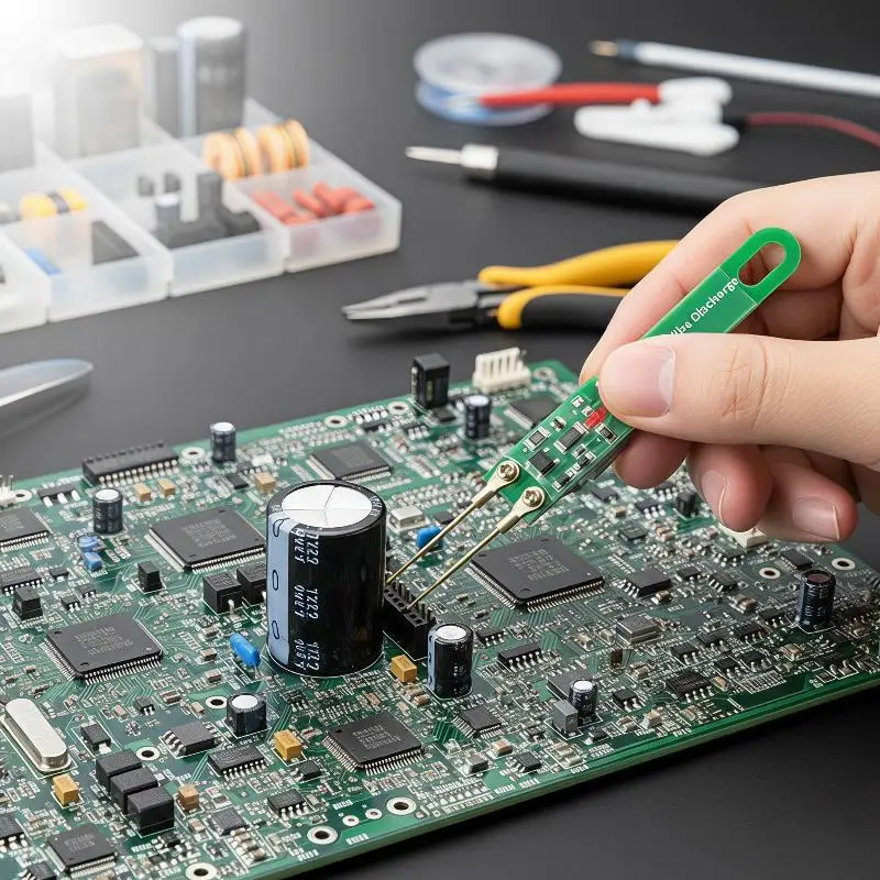 Capacitor Discharge Pen No Electric Shock 1000μF 5000μF Practical Repair Tool for Power Supply Testing Circuit Maintenance