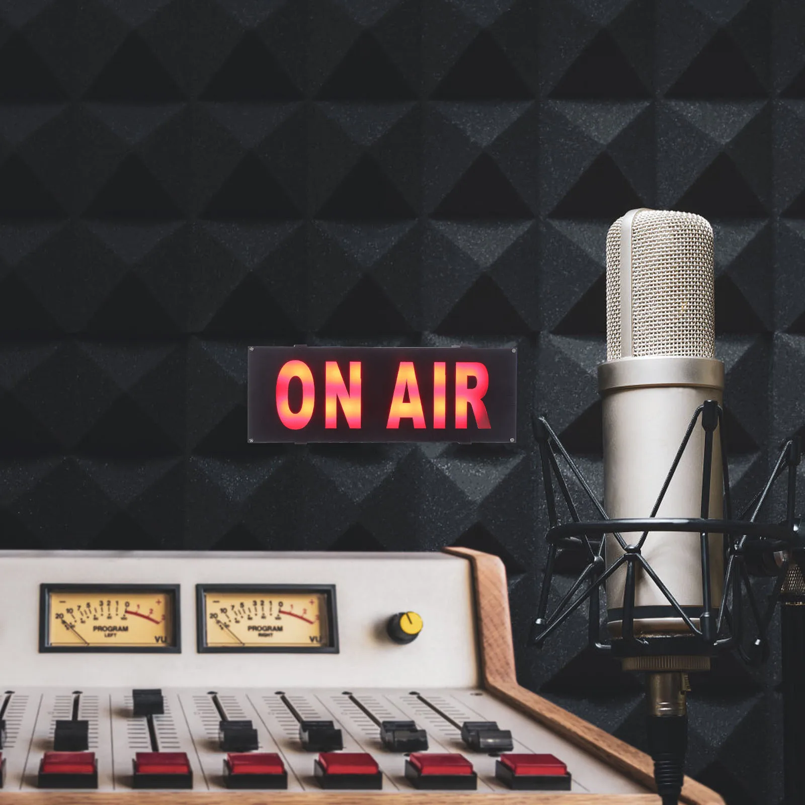 

Светодиодный предупредительный знак на воздушной лампе для записи Компактный легкий офисный рекламный знак для трансляции Рабочий предупредительный световой сигнал