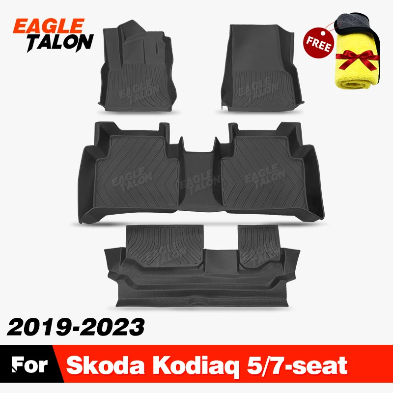 All-Weather TPE Floor Mat For Skoda Kodiaq 5/7-seat 2017-2023 2022 21 20 Carpet Cover Automotive Interior Protector Accessories