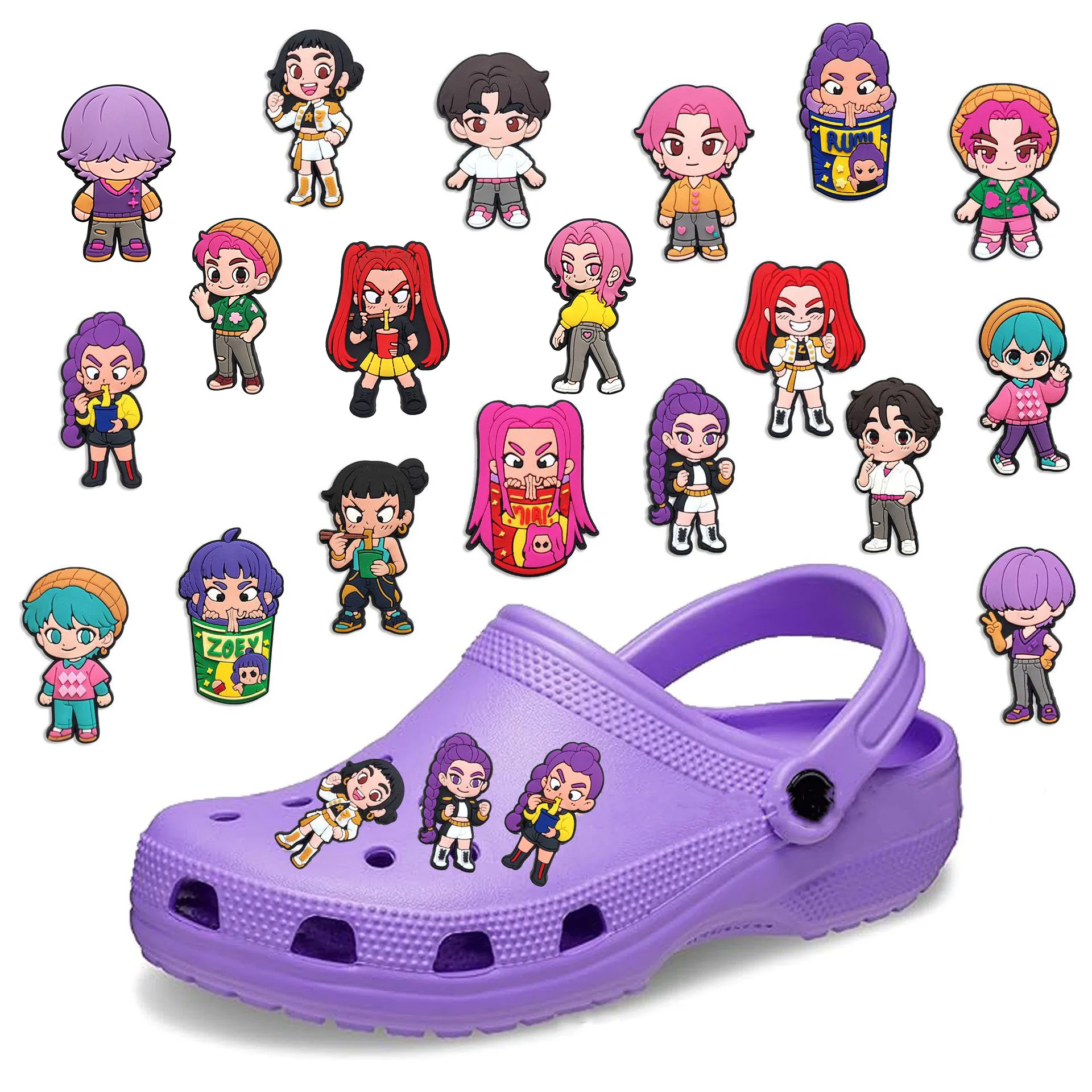 

19 шт., корейская музыка, подвески для обуви, ПВХ, сделай сам, украшение для обуви, браслет, сандалии, аксессуары для обуви, пряжка для детей, подарки