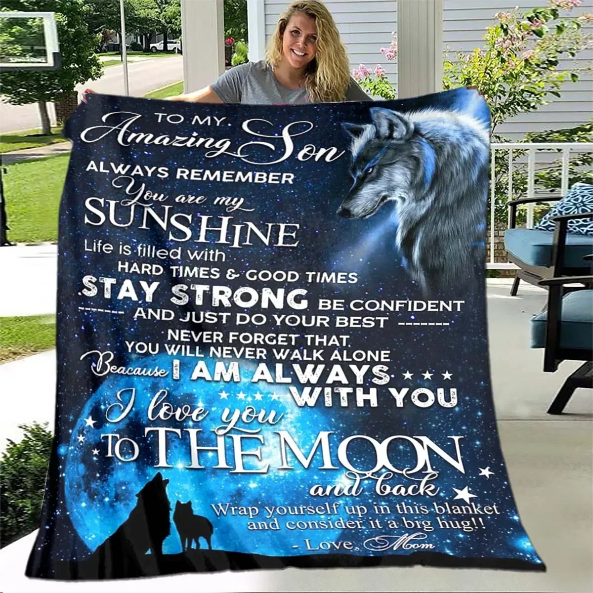 Gifts for Son Super Soft Plush Blanket,Flannel Blanket Throw Blanket for Living Room Bedroom Bed Sofa Picnic Cover