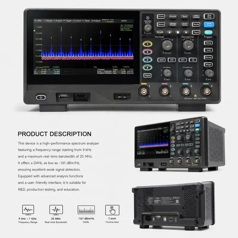High Definition Digital Oscilloscope 2 4 Channel HD Series SDS802X SDS804X SDS812X SDS814X SDS822X SDS824X