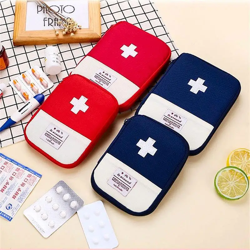 Cute Mini Portable Medicine Bag First Aid Kit Medical Emergency Kits Organizer Outdoor Household Medicine Pill Storage Bag