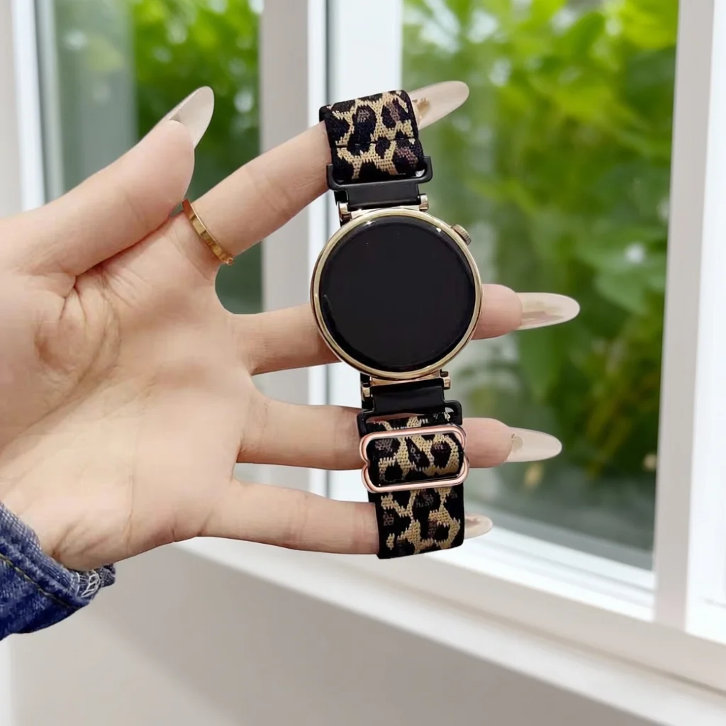 18/20/22mm Leopard Nylon Elast - Accessories For Galaxy Watch 5 评论和价格