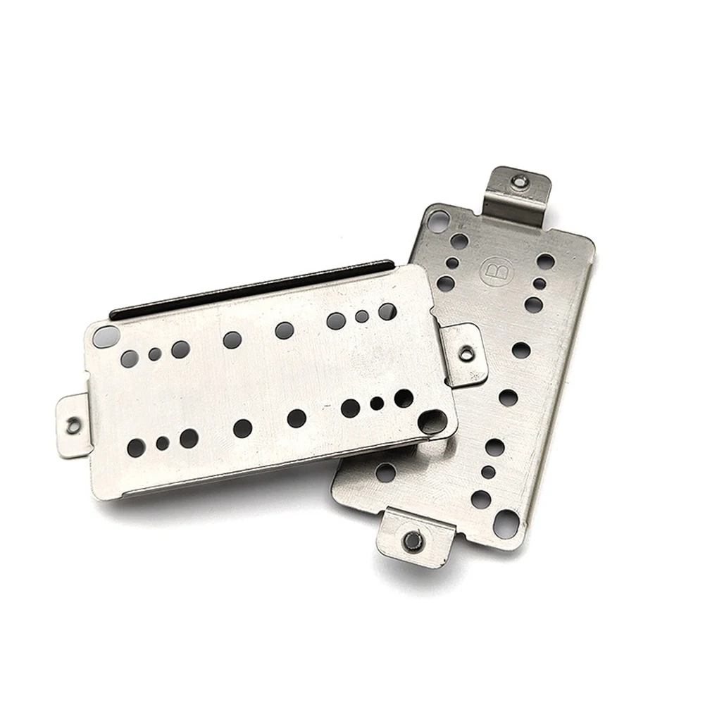 لوحة قاعدة Humbucker بإطار نحاسي ، أرجل قصيرة ، عمود قابل للتعديل ، فتحة M2.5 ، فضة ، جودة عالية ، علامة تجارية جديدة