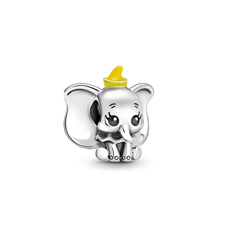 2024 New Pet Dog Dumbo Disney Charm Beads Fits Pandora Original Bracelet Women Pendant Beads Jewelry Gift Hot