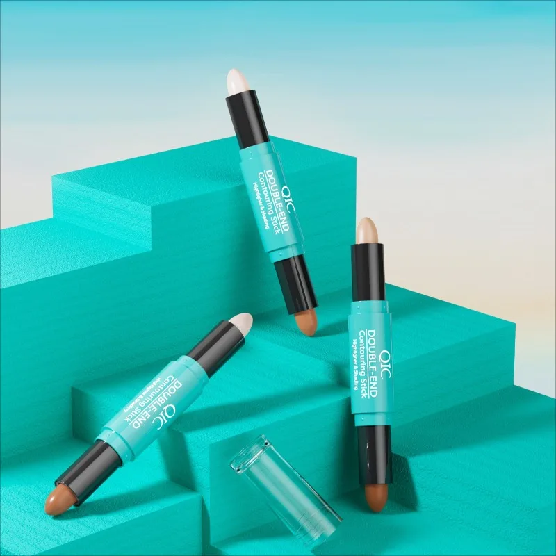 2 IN 1 Contouring Stick Viso Fondotinta Correttore Illumina Penna di Lunga Durata Cerchi Scuri Correttore Naso Ombra Ombre Bastoni