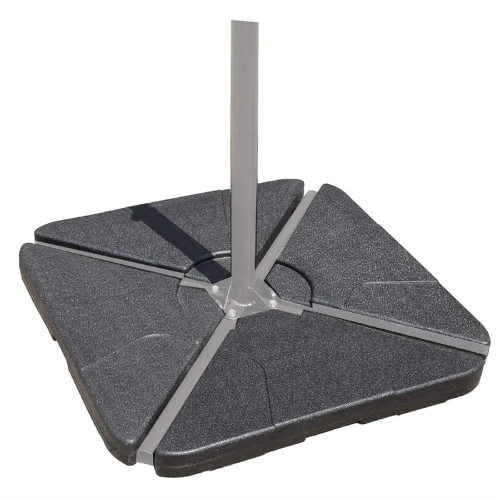 

4-Piece Offset Patio Umbrella Base, Sand Filled Cantilever Umbrella Stand Weights with Easy-Fill Spouts, Customized