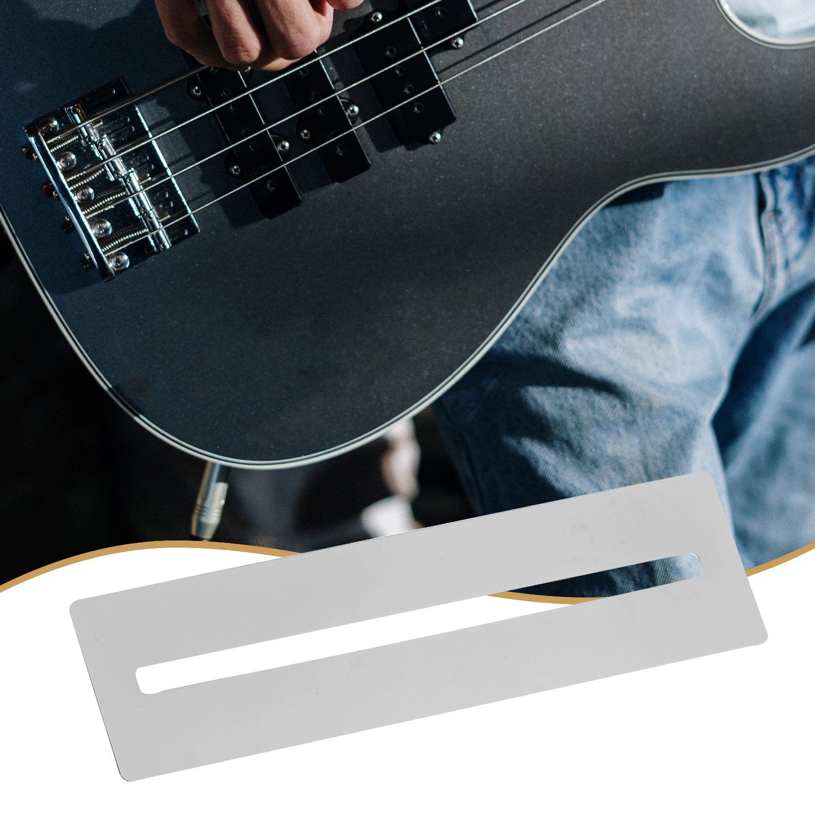 

2pcs Metal Gaskets Fingerboard Guards Fret Protectors for Bass Guitar Mandolin Ukulele Luthier Tool Musical Instruments