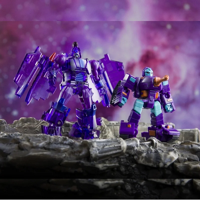 Presale New DR.WU DWE40P Purple Spear DWE41T Scan Plague Small Scale Transformation Action Robot Model Toy Gifts