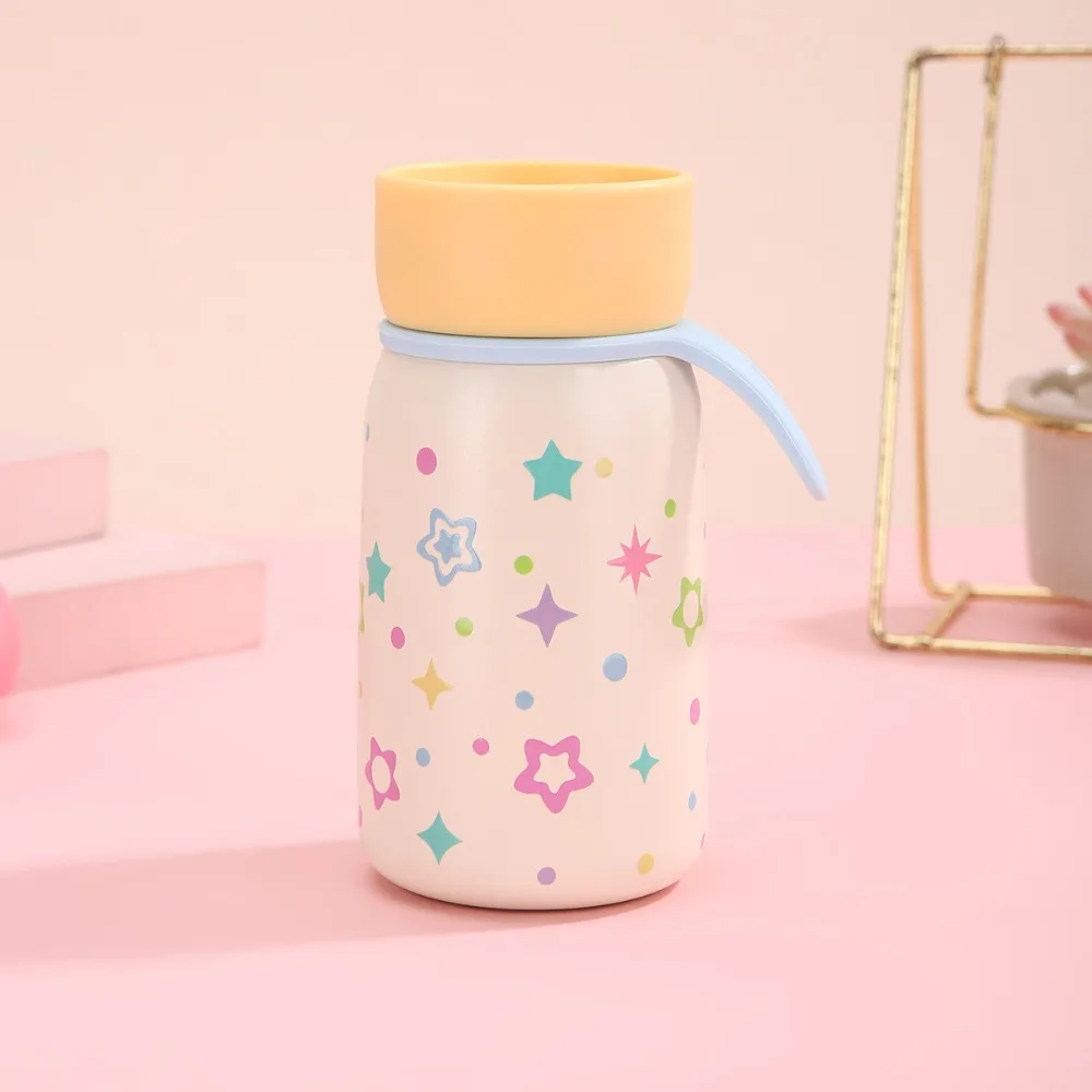 

Durable 316 Stainless Steel Insulated Cup 350ml Leak Proof Water Bottle With Handle Mini Coffee Mug Outdoor Hiking