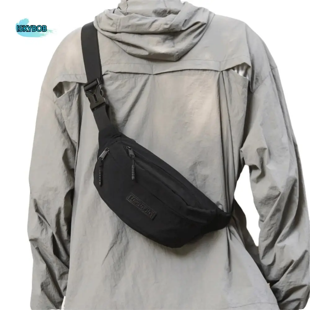 

Casual Men's Chest Bag Large Capacity Commuting Nylon Shoulder Bag Breathable Multifunctional Crossbody Fanny Pack Hiking