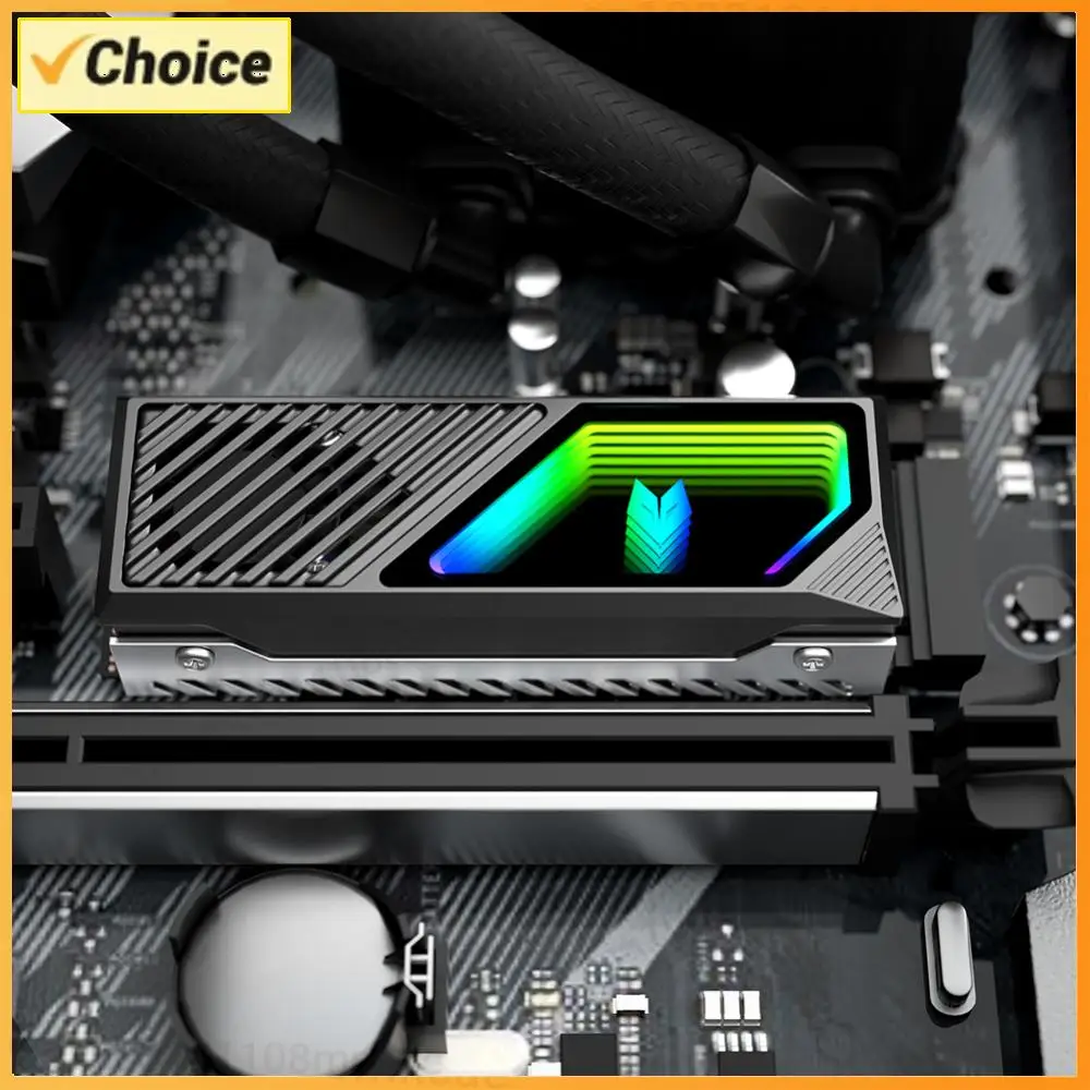 

Радиатор для SSD M.2 2280 из алюминиевого сплава с термопрокладкой, 5В, 3-контактный ARGB, охладитель для твердотельных накопителей