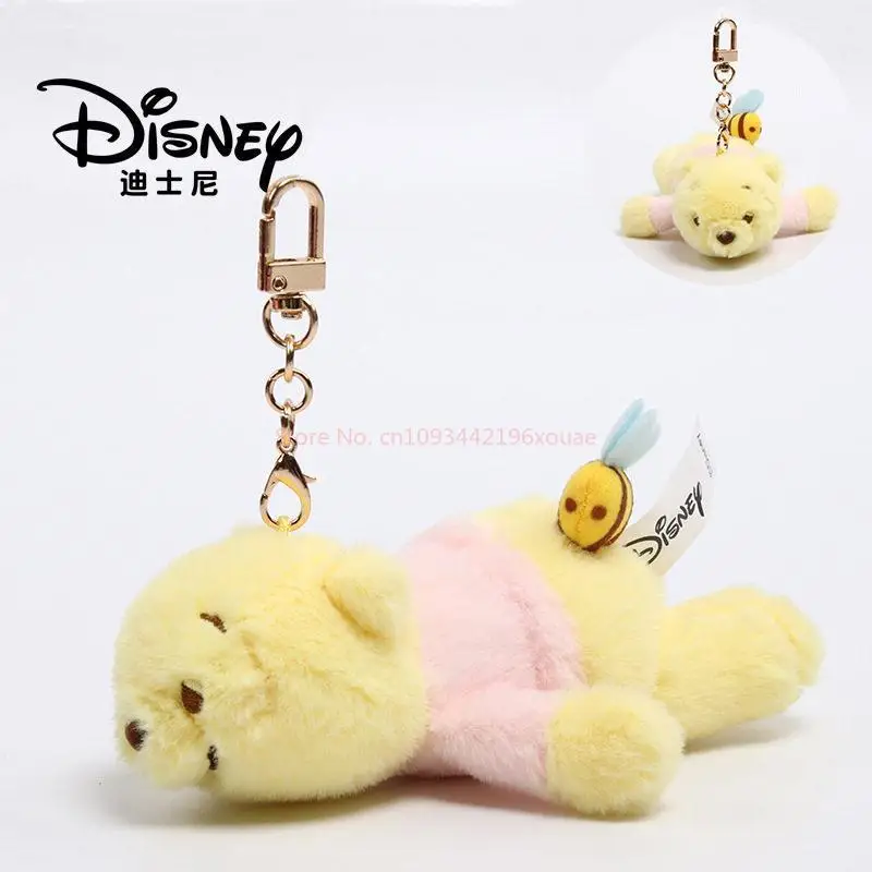 سلسلة مفاتيح ديزني الأصلية على شكل دمية لوسو اللطيفة، دمية ناعمة ورقيقة على شكل فراولة، قلادة للحقيبة، زينة للحقائب للنساء والأزواج، شخصية كرتونية