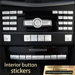 Car Interior Decoration Buttons Stickers For Mercedes Benz E Class W212 E200 E260 E300 modified central control CD button Cover
