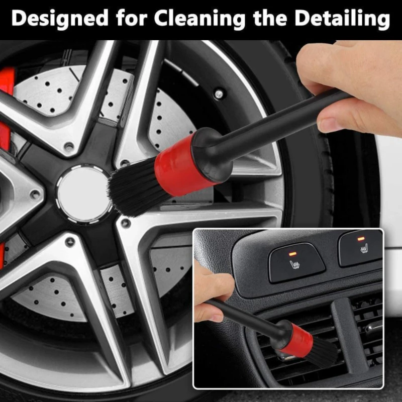 17-Piece Car Beauty Tool Tire Hub Brush Interior Dust Detail Brush Microfiber Car Wash Towel Cleaning Gloves