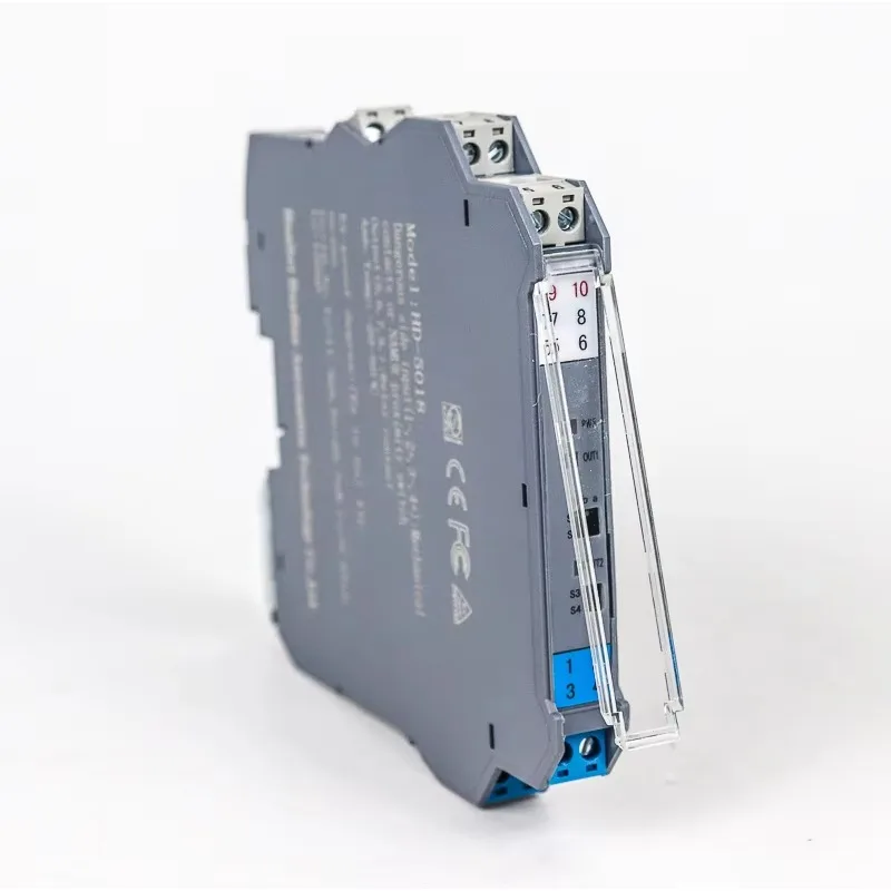 Originale Mini 1 in 2 Out 4-20mA Isolamento di sicurezza Isolatore di segnale analogico Convertitore di segnale 0-10V Trasmettitore di segnale CC Barriera