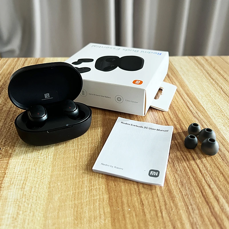 Xiaomi-Fones De Ouvido Bluetooth Redmi, Redmi Buds Essential 2C, Fones De Ouvido Sem Fio Ture, Controle De Toque, Fones De Ouvido De Música Com Microfone, Chamada Telefônica