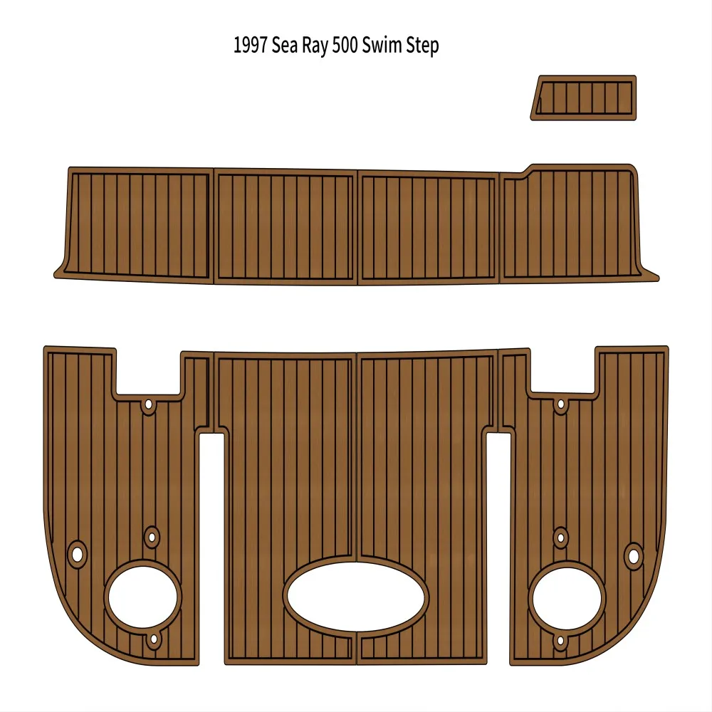 

1997 Sea Ray 500 Swim Platform Pad Boat EVA Foam Faux Teak Deck Floor Mat