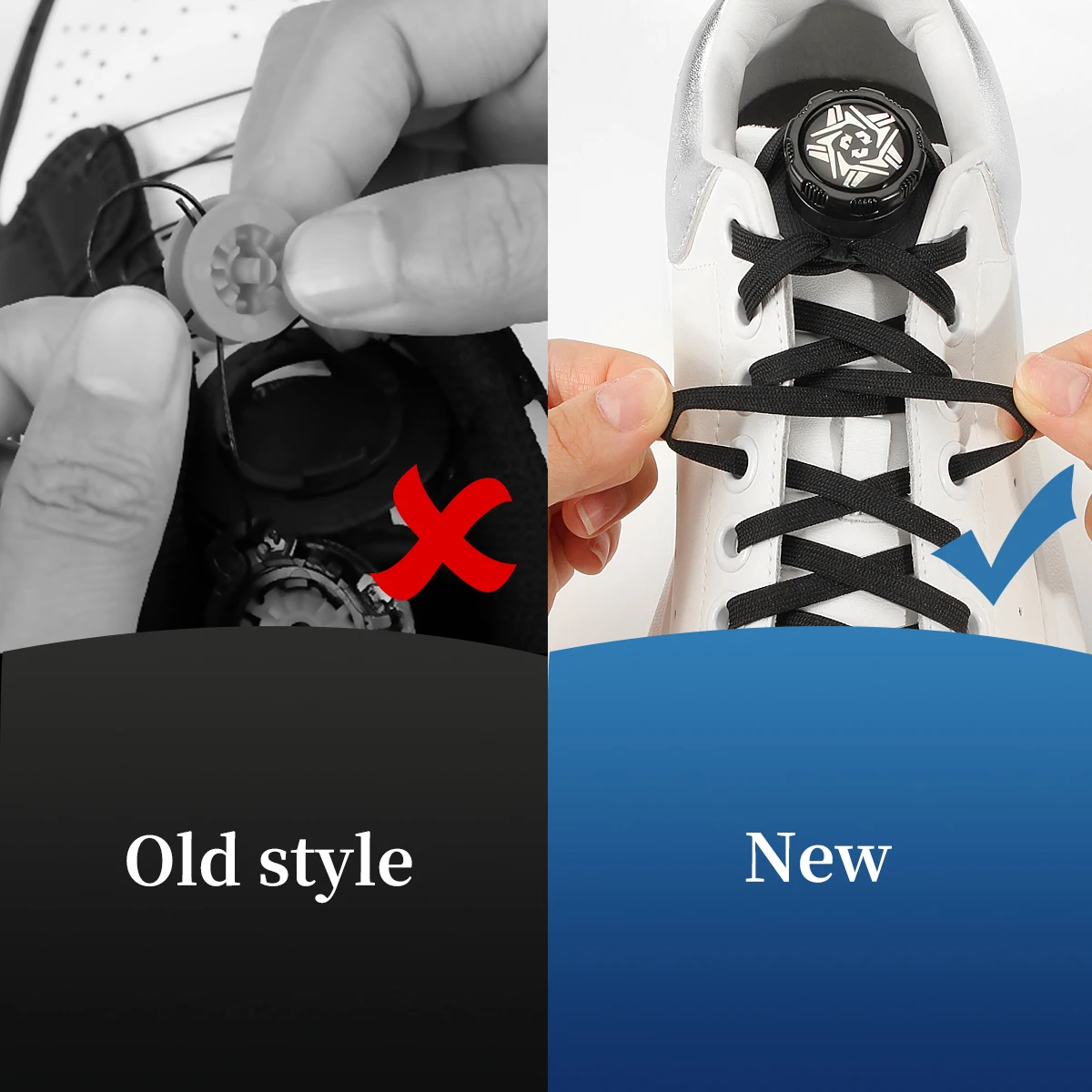 Hands-Free Locking Shoelaces - The Ultimate Convenience for Runners,Work & Daily Wear - Adjustable No-Tie Laces for Men & Women