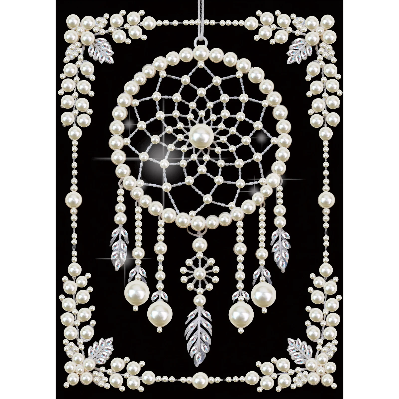 DIY Pearl Diamond Art Painting kits for Adults and Beginners,Dreamcatcher Sparkling Painting Craft Home Wall Decor handmade Gift