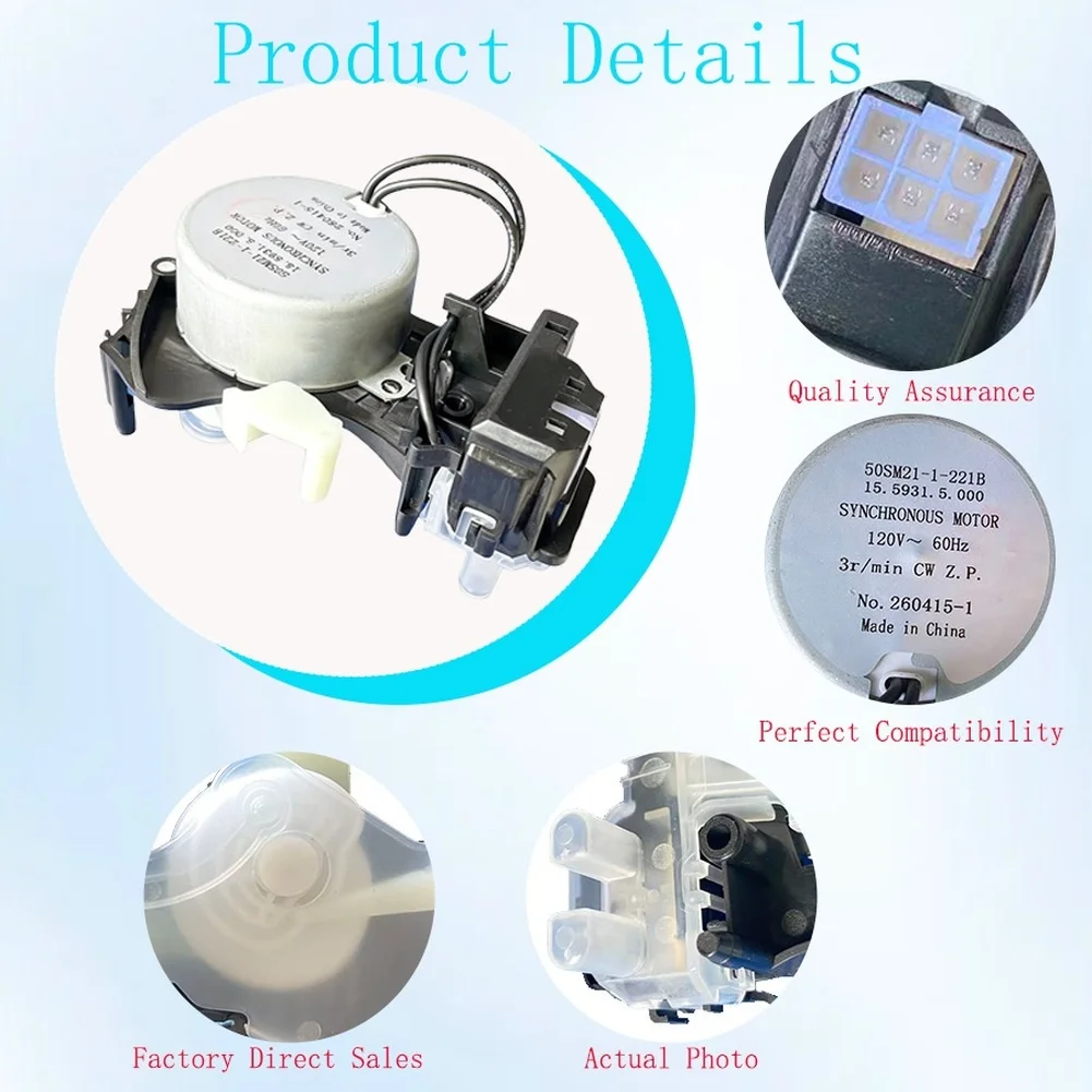 Washing Machine For Shift Actuator Synchronous Motor 120V 60Hz Metal Gear For Top Load Washer Replacement Part Easy Install
