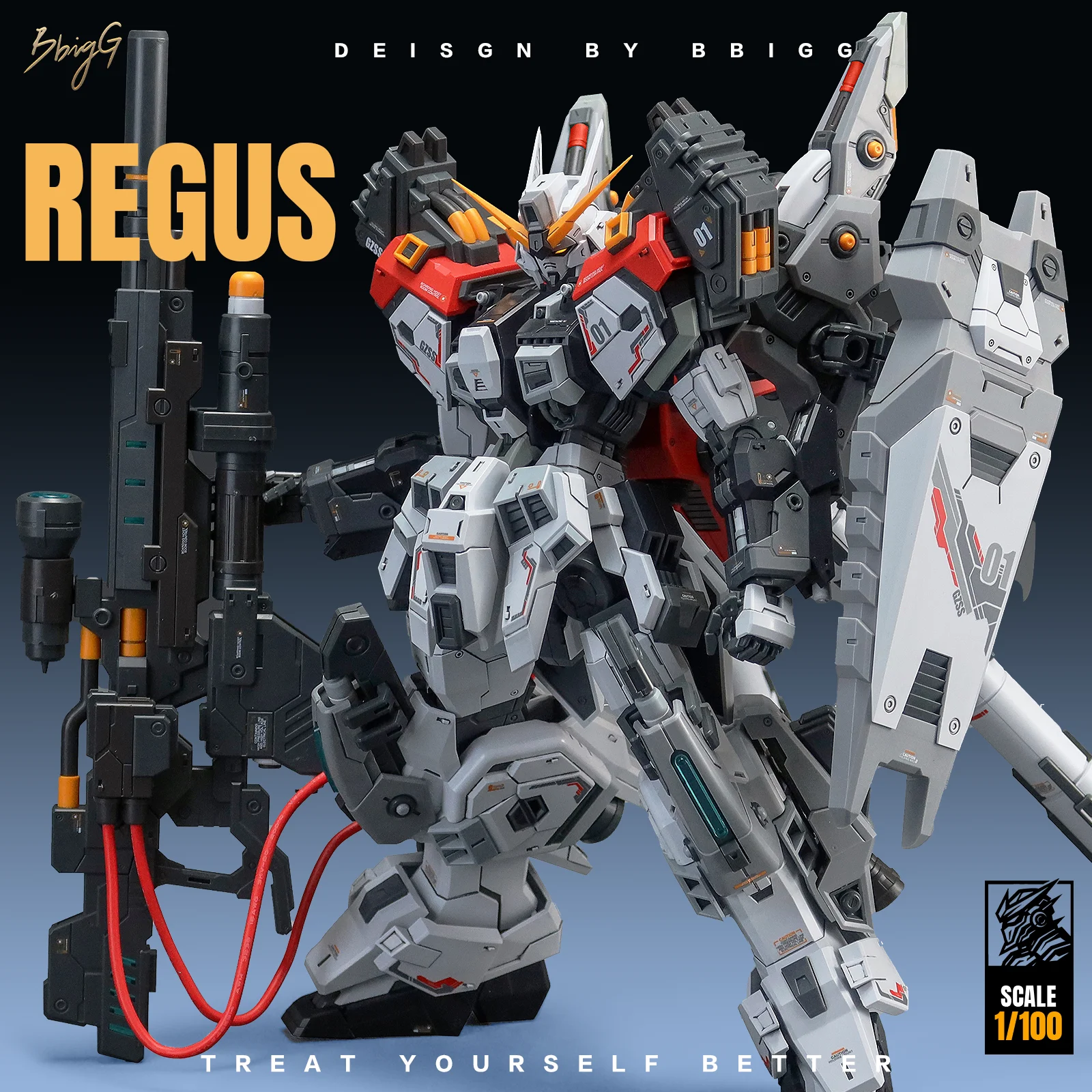 Model Kit Regus - مجموعة نموذج ميكا ZZA REGUS 1/100