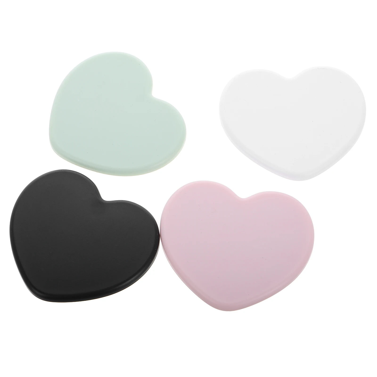 4 pçs espelhos compactos em forma de coração portátil mini espelho de maquiagem espelho portátil para bolsa de viagem elegante bonito