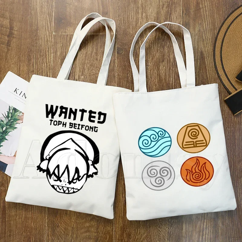 Avatar The Last Airbender Korea Ulzzang Shopper Bag Print Canvas Tote Bag Handbags Women Bag Harajuku Shoulder Bags