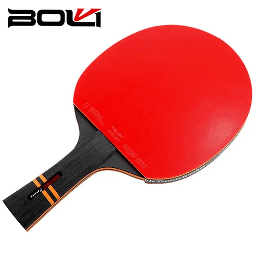 Imagen 2 del producto BOLI-raquetas de tenis de mesa 2 piezas con cubierta, raqueta de Ping Pong, paleta de murciélago, 7 capas pura de hoja de madera, goma tensa no pegajosa, alta calidad