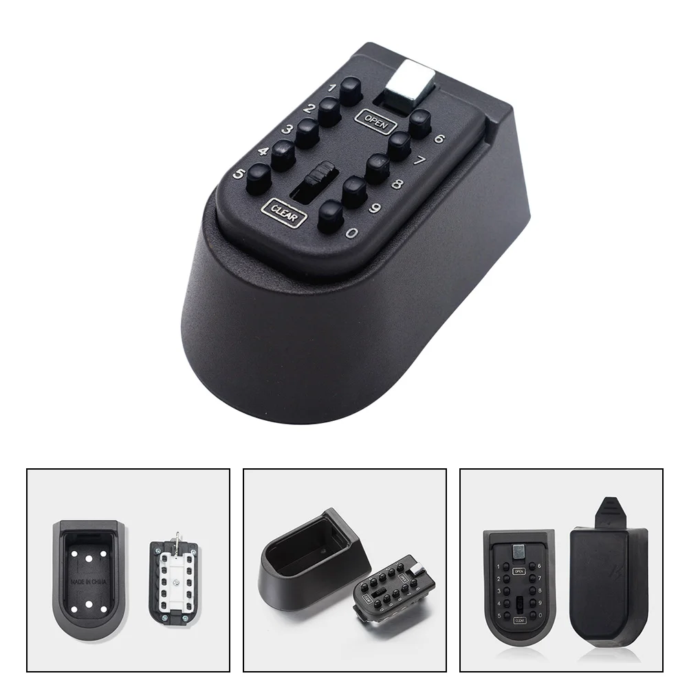 1 Set Security Key Lock Box Outdoor Storage Box with Code Combination Password Security Lock