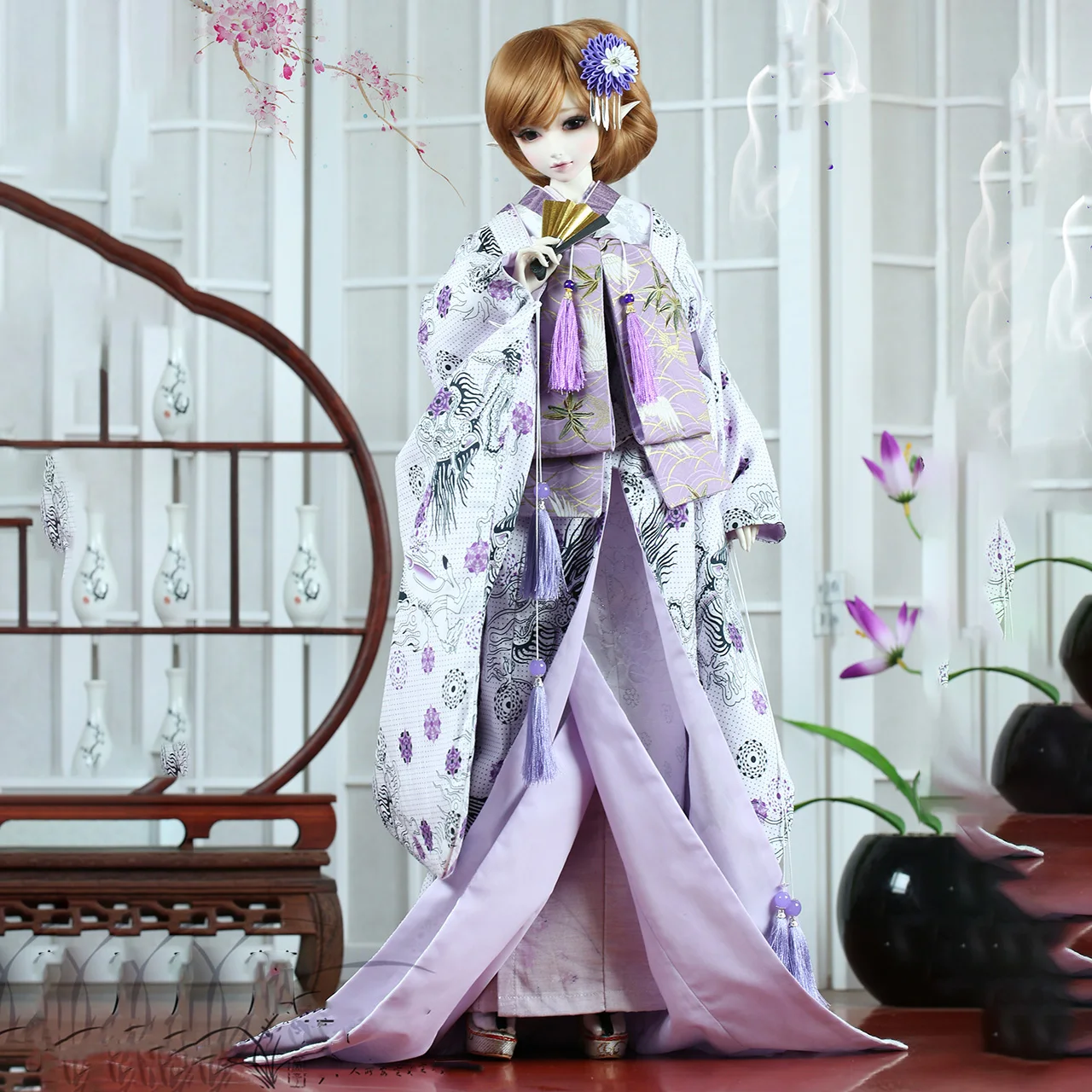 1/6 1/4 1/3 Ancient Costume BJD Clothes Oiran Kimono Outfit For YOSD MSD SD13 Big Girl SSDF ID75 Uncle Doll Accessories C2215