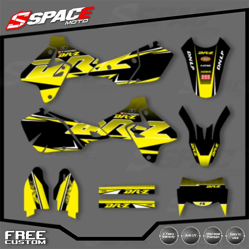 

SPACE For SUKUZI 1999 2000 2001 2002 2003 2004-2022 DRZ400 Custom Motorcycle Graphics Background Decals Stickers Kits 006