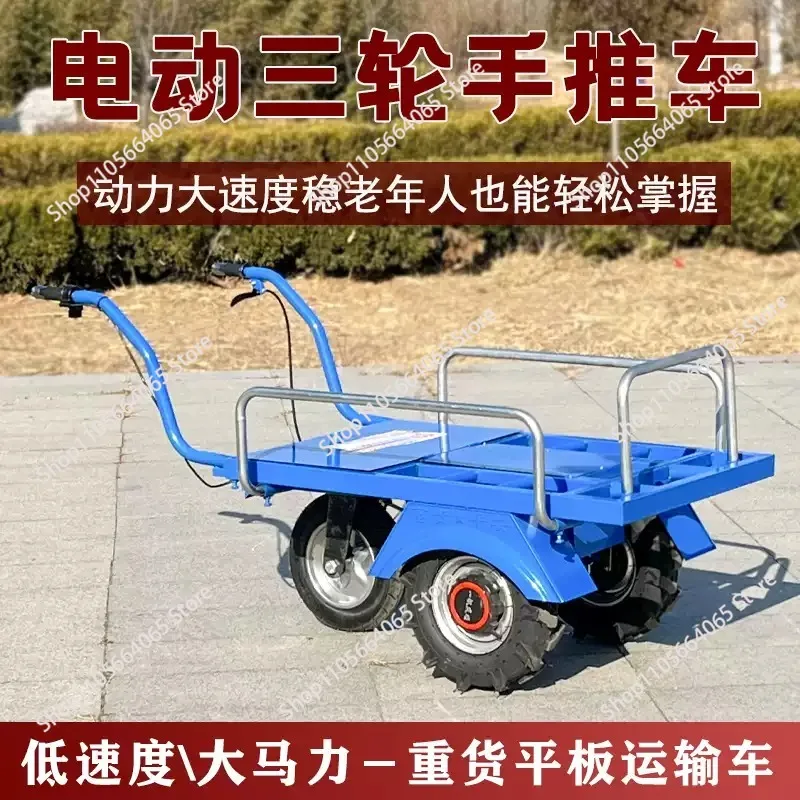 Electric chicken bus Agricultural three-wheeled trolley Household two-wheeled truck  orchard climbing transport trolley