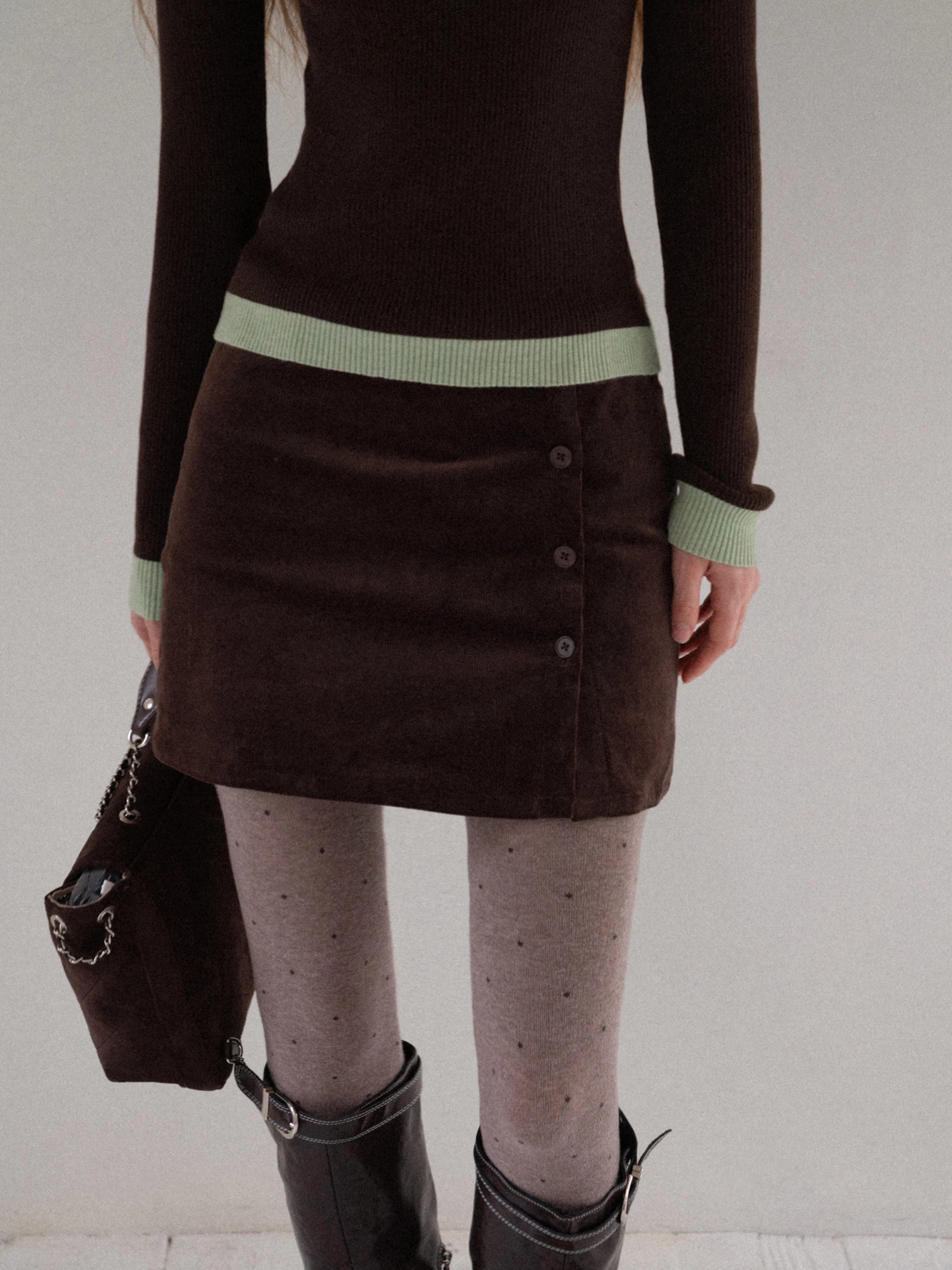 

Юбка-брюки женская вельветовая с высокой талией, на пуговицах, А-силуэт, осенне-зимняя, винтажная, простая, стройнящая