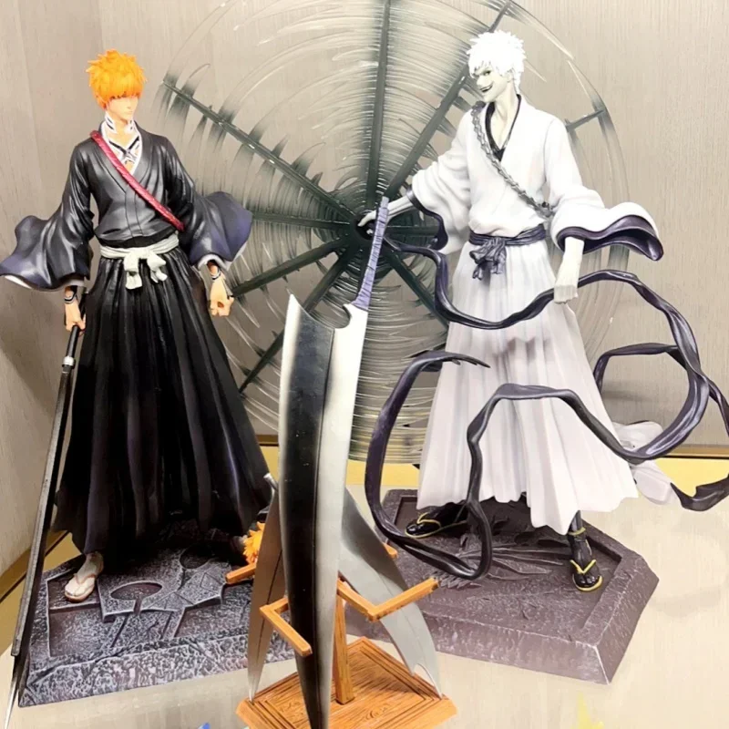 New Anime Figurebleach Ichigo Kurosaki Getsuga Tenshou Model Dolls Figurine Action Figures Collect Decor Adult Kid Gift Modeltoy