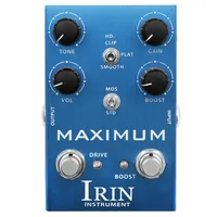IRIN AN-41MAXIMUM Overdrive Effect Pedal BOOST Channel Wild Tone with Long Sustain Sustain DRIVE Channel Clean Tone Guitar Parts