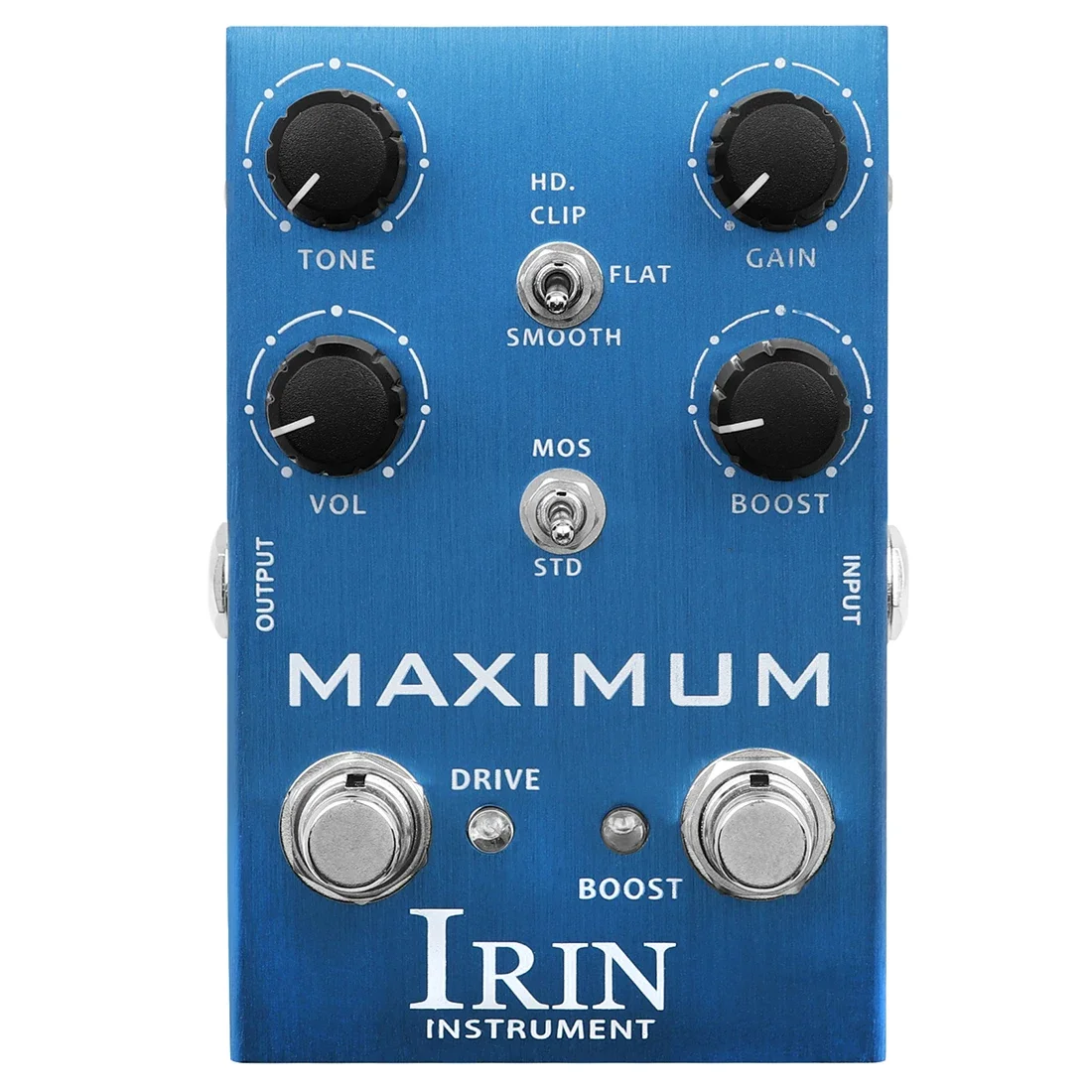 IRIN AN-41MAXIMUM Overdrive Effect Pedal BOOST Channel Wild Tone with Long Sustain Sustain DRIVE Channel Clean Tone Guitar Parts