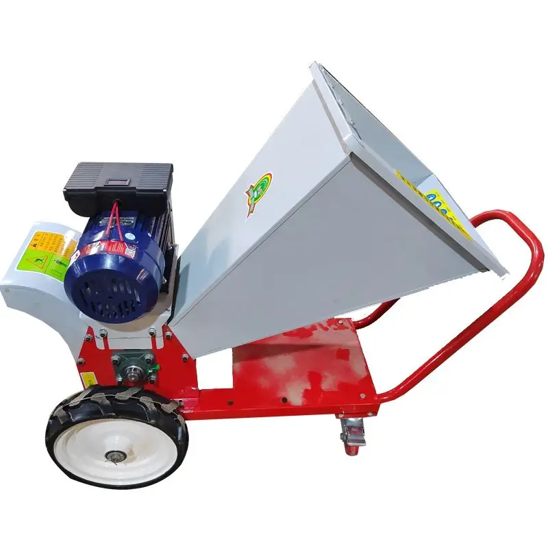 Portable mobile straw kneading machine for small household orchards dry and wet hand pushed branch crusher