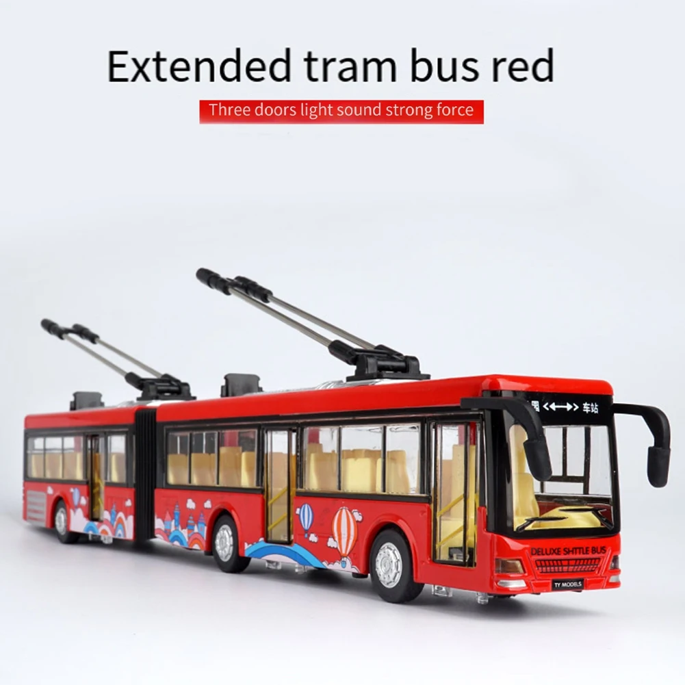 WOTT-Hohe Simulation 1:50 Legierung Zurückziehen Doppel Bus Stadt Bus Modell Fahrzeuge Metall Druck Druck Blinkende Musical Junge