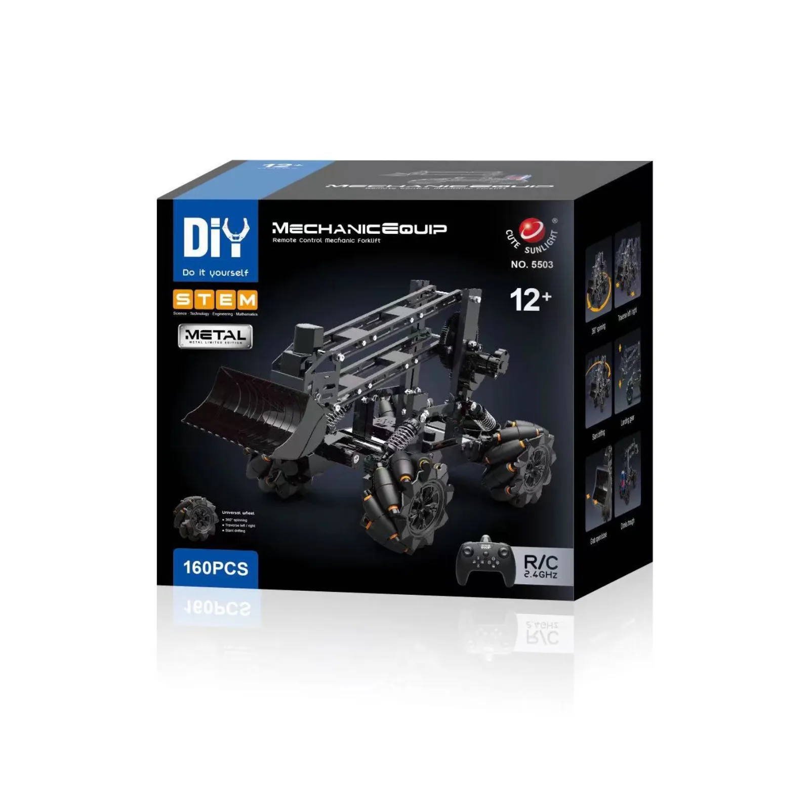 ชุดตัวต่อรถบังคับวิทยุแบบโปรแกรมได้สำหรับเด็ก ของเล่น DIY ทำจากโลหะผสม 2-in-1 ชุดบล็อกสร้างหุ่นยนต์พร้อมแขนกลปีนป่าย