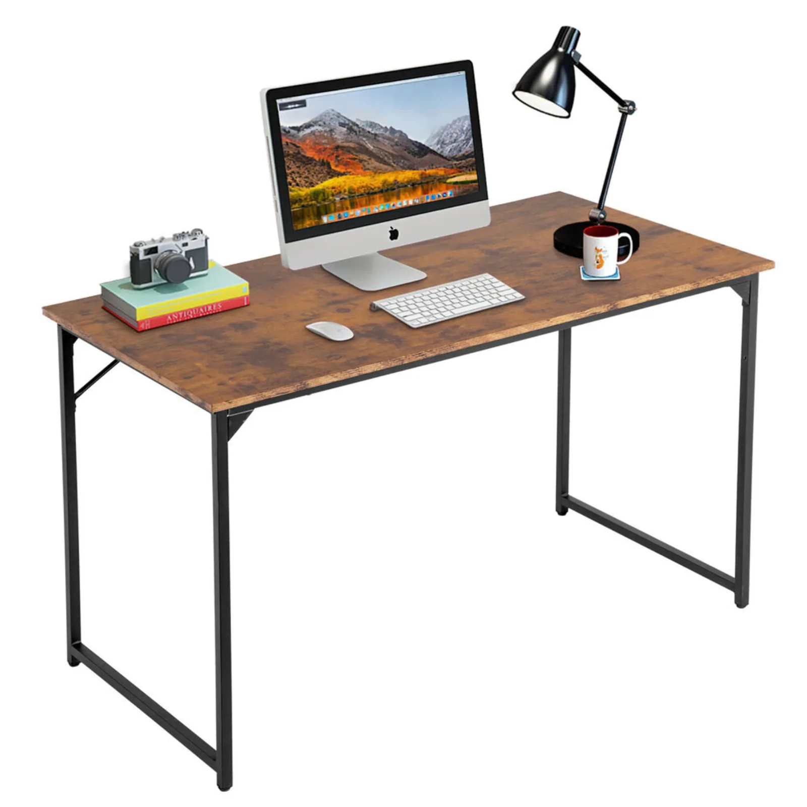 

US Computer Desk, 47 inches Home Office Desk Writing Study Table Modern Simple