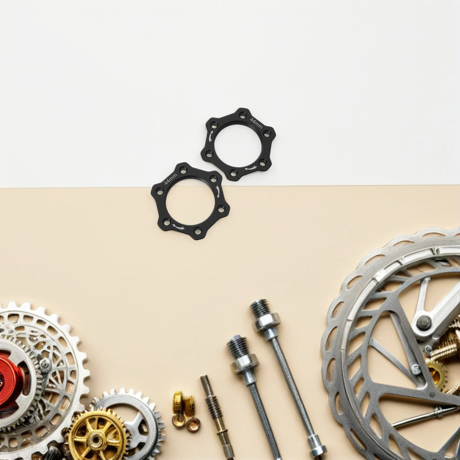 1Pair Disc Brake Adapter 6-Slot Mountain Bike Flat Mount Hub Conversion Quick Release Rotor Brake Caliper Mount Adapter