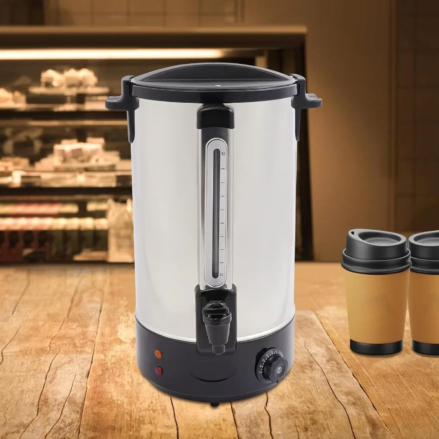 コーヒーや紅茶をサーブするための温度調節機能付き商用電気温水ディスペンサー 最大160カップ ステンレススチール製