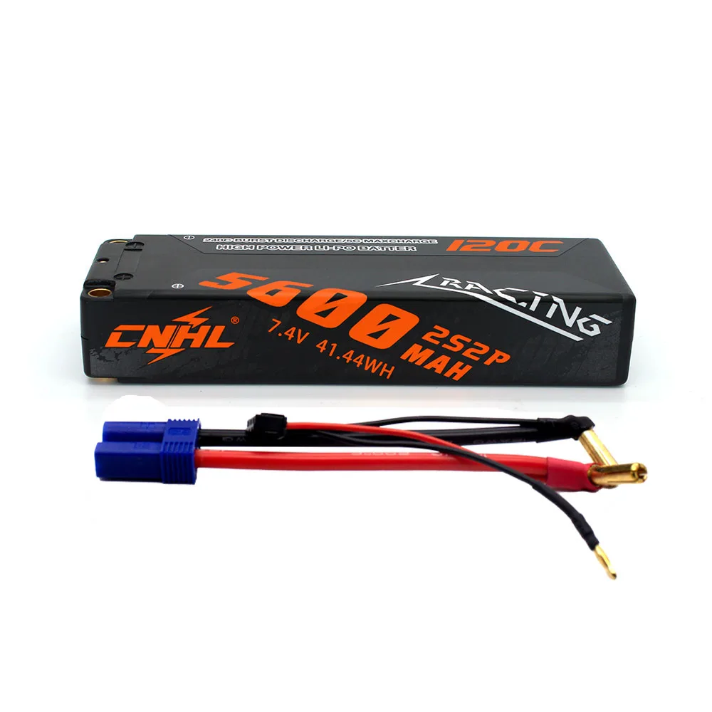 Batterie Lipo avec étui rigide et prise T EC5, CNHL 2S, 7.4V, 5600mAh, 6600mAh, 8000mAh, 120C, voiture RC, bateau précieux, véhicule, camion,