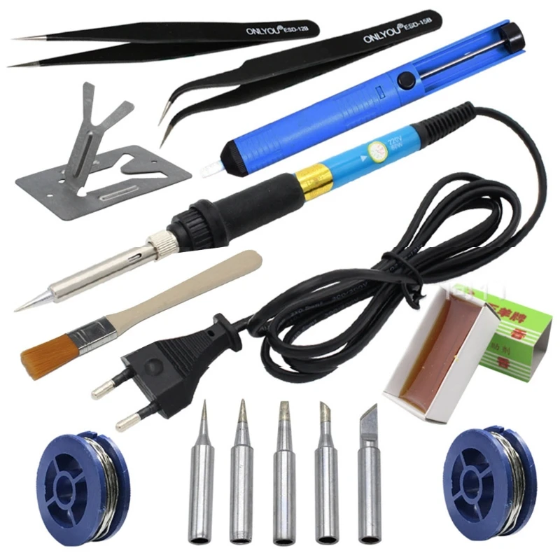 

dwan 14 in 1 Tin Soldering Iron Electric 60W for Pyrography Carving Words Durable