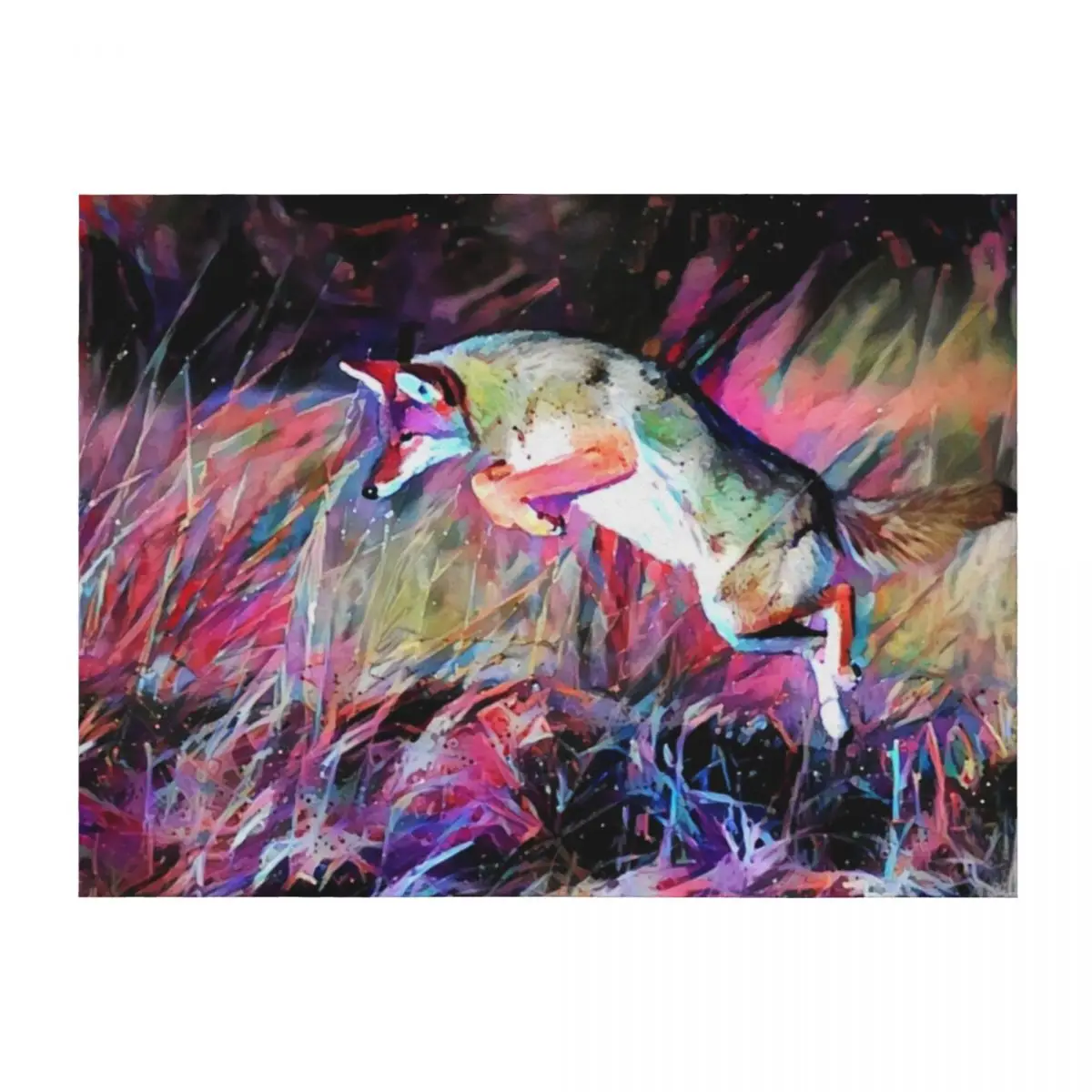 

Playful Jaunt of the Coyote Throw Blanket Cute Plaid Bed linens Bed Fashionable Soft Plush Plaid Blankets