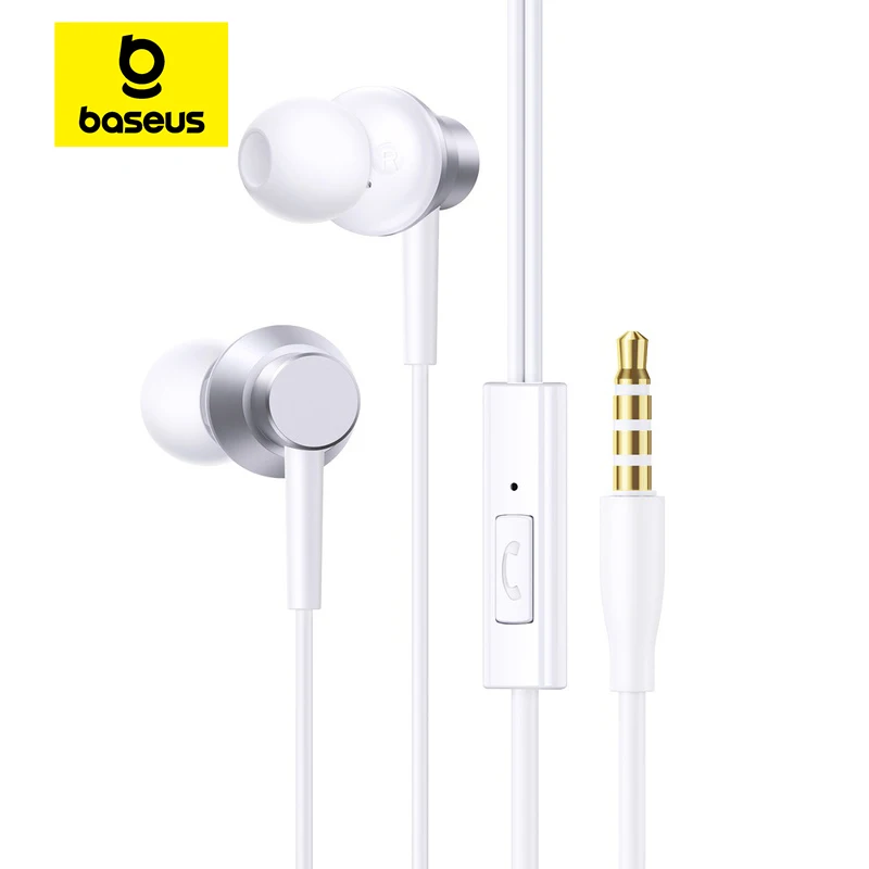 Baseus Encok CZ11/HZ11 bedrade oortelefoon Type-C/3,5 mm jack bedrade hoofdtelefoon met microfoon 120 ° Hoek voor laptopcomputer tablettelefoon